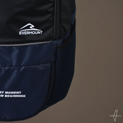 Two Toned Backpack (Black Navy Blue)