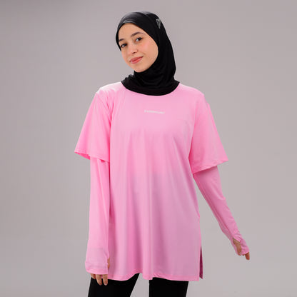 TwinSleeve Oversized Sports Tee