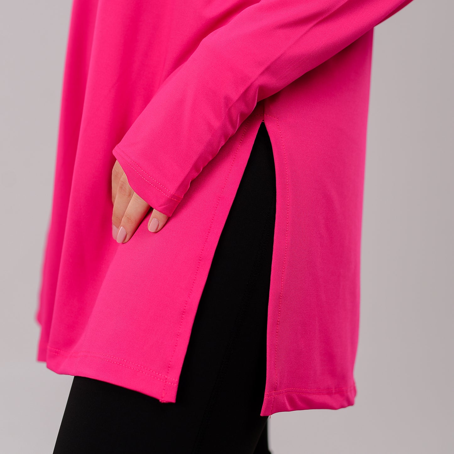 TwinSleeve Oversized Sports Tee (Pink)