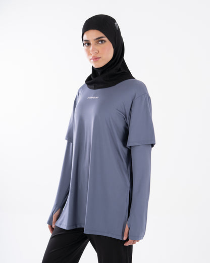 TwinSleeve Oversized Sports Tee