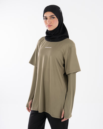 TwinSleeve Oversized Sports Tee