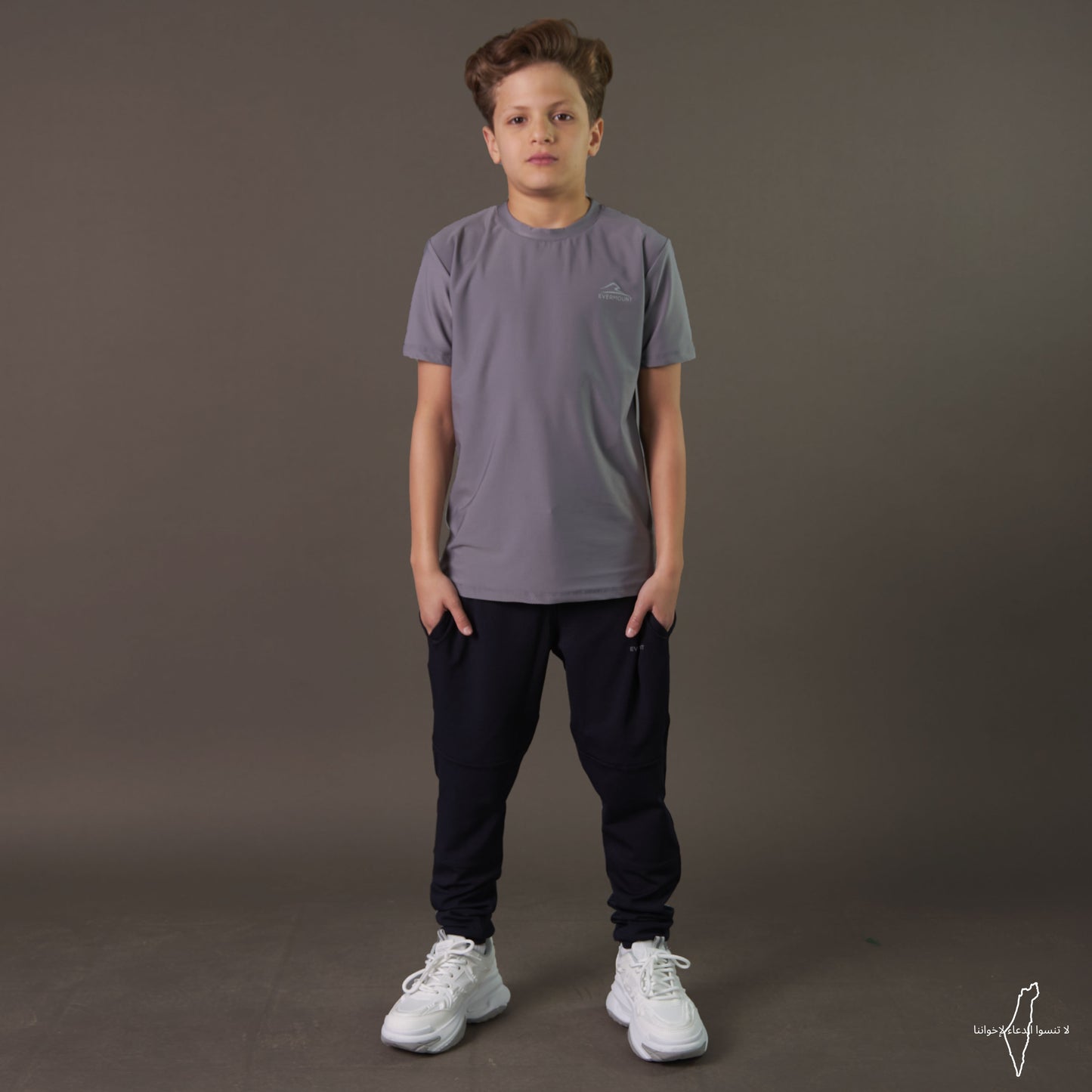 Kids' Basic Dri-Fit Tshirt (Light Gray)