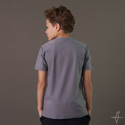 Kids' Basic Dri-Fit Tshirt (Light Gray)