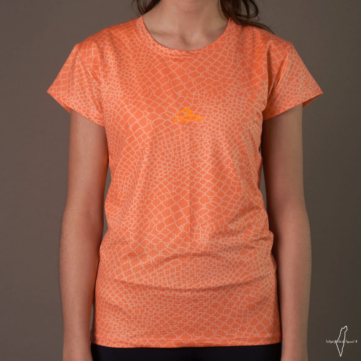 Patterned Performance Tshirt (Orange)