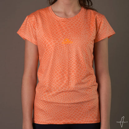 Patterned Performance Tshirt (Orange)