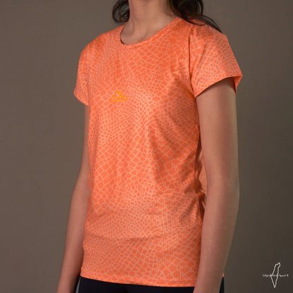 Patterned Performance Tshirt (Orange)