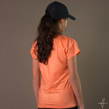 Patterned Performance Tshirt (Orange)