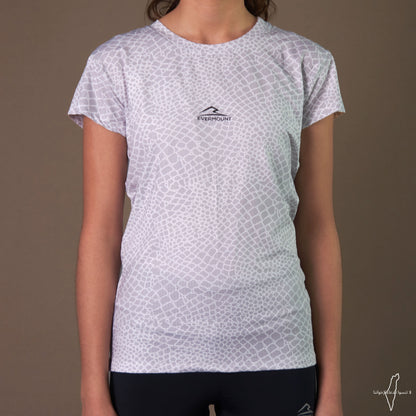 Girl's Patterned Performance Tshirt (White)