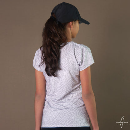 Patterned Performance Tshirt (White)