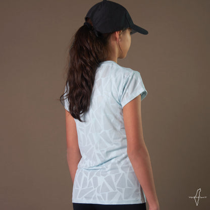 Mesh Patterned Performance Tshirt (Light Blue)