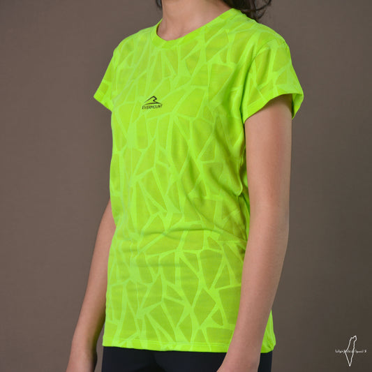 Mesh Patterned Performance Tshirt (Lemon)