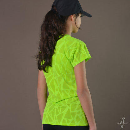 Mesh Patterned Performance Tshirt (Lemon)