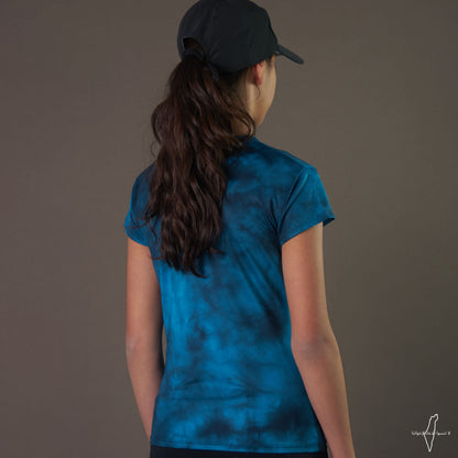 Girl's Camo Dri-Fit Tshirt (Blue)