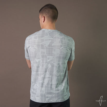 Patterned Dri-Fit Tshirt (Light Gray)