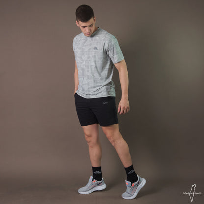 Patterned Dri-Fit Tshirt (Light Gray)