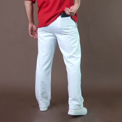 RelaxBlend Casual Pants (White)