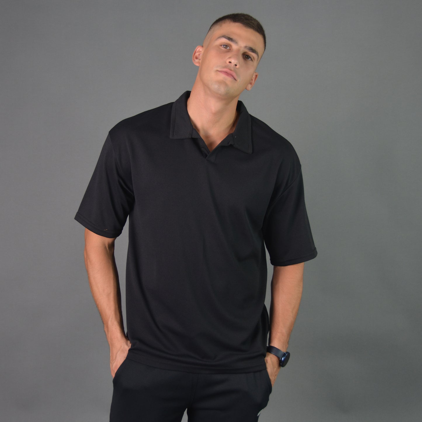 RelaxedVibe Polo Shirt (Black)