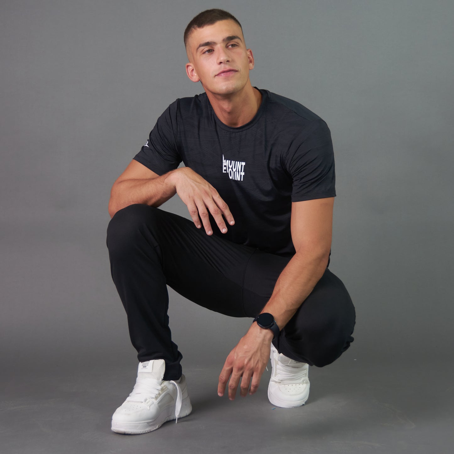 Elevation Edge Performance Tee (Patterned Black)