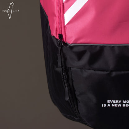 Two Toned Backpack (Pink x Black)