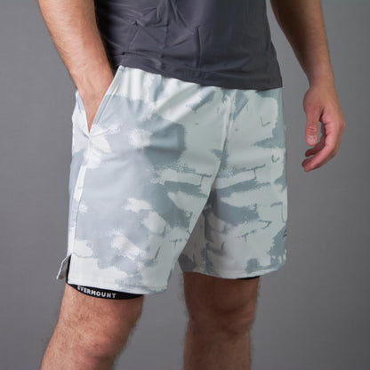 Camo Double-Layered Performance Short (White)