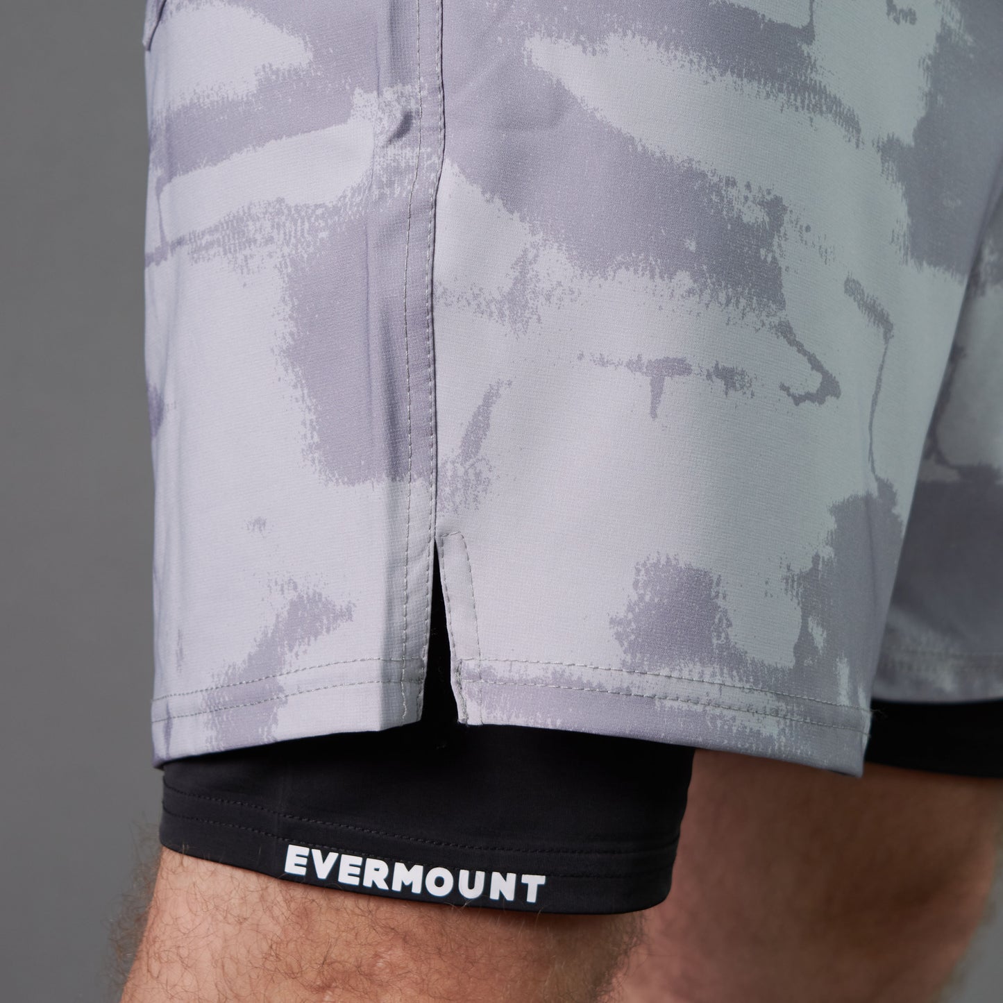 Camo Double-Layered Performance Short (Gray)