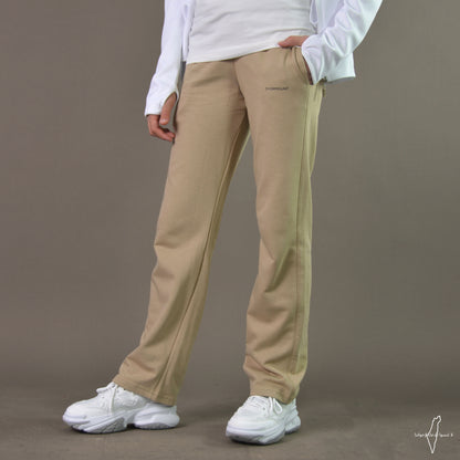 Women Straight Pants (Beige)