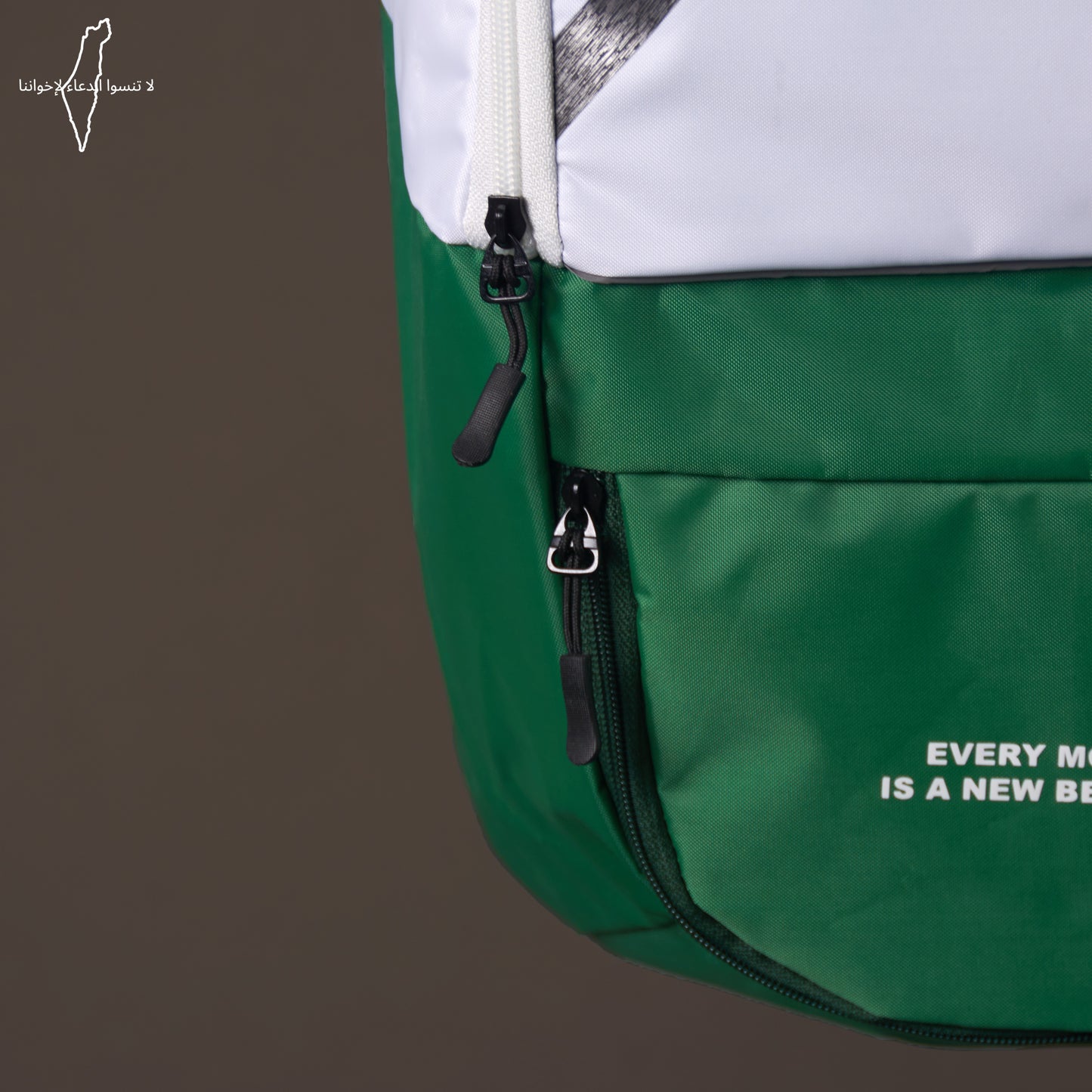 Two Toned Backpack (White x Green)