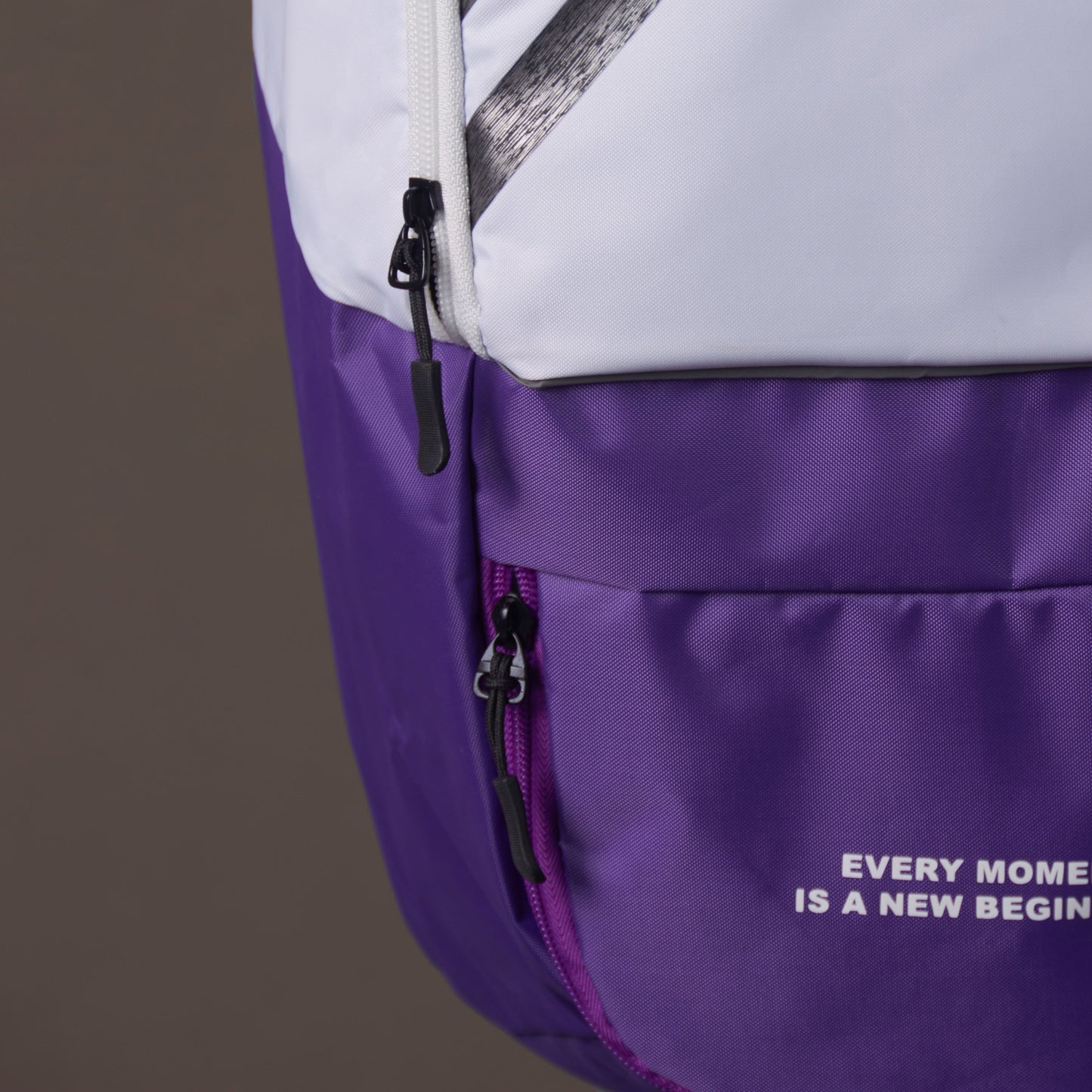 Two Toned Backpack (White x Purple)